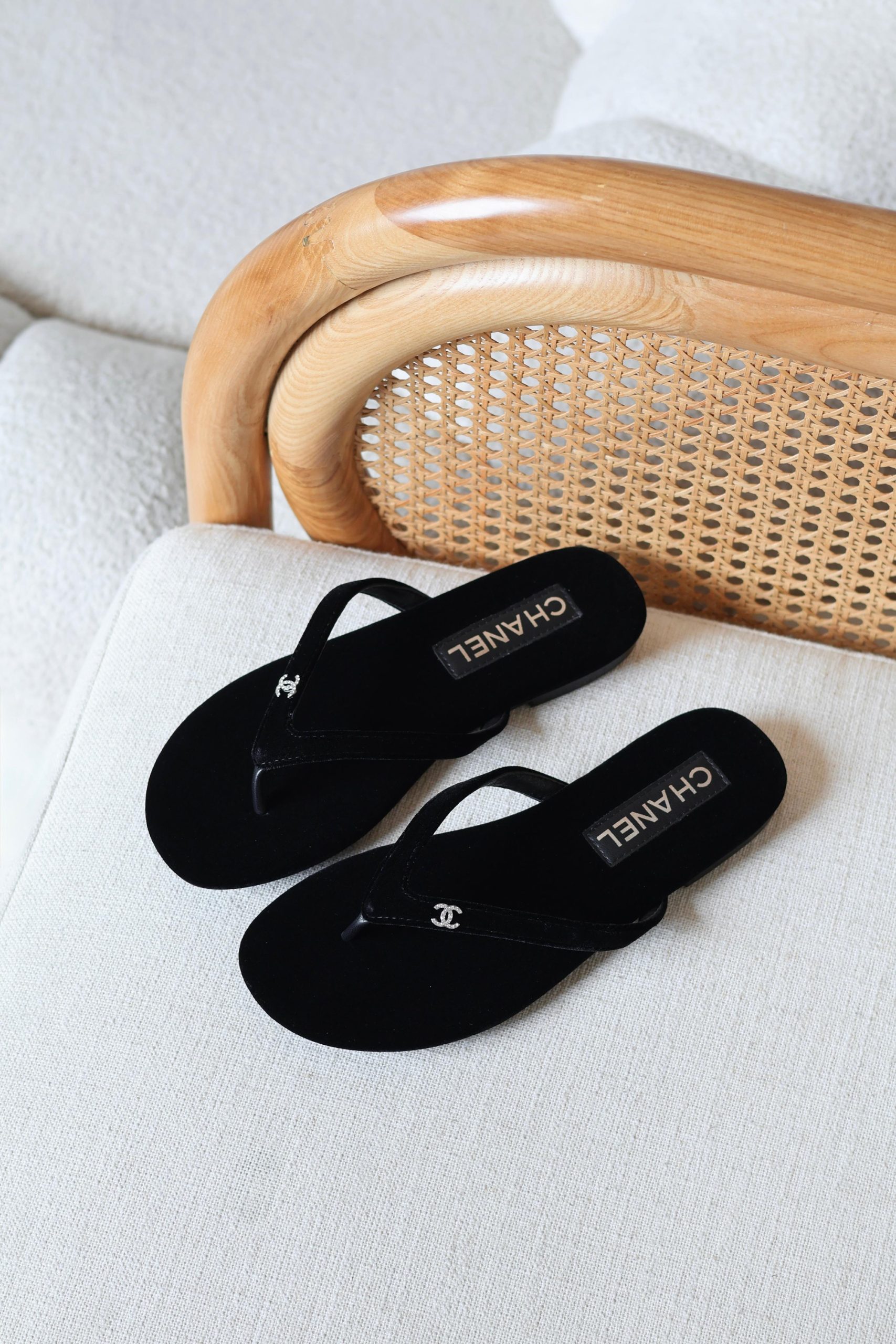 Leather Chanel Flip-Flop Sandals