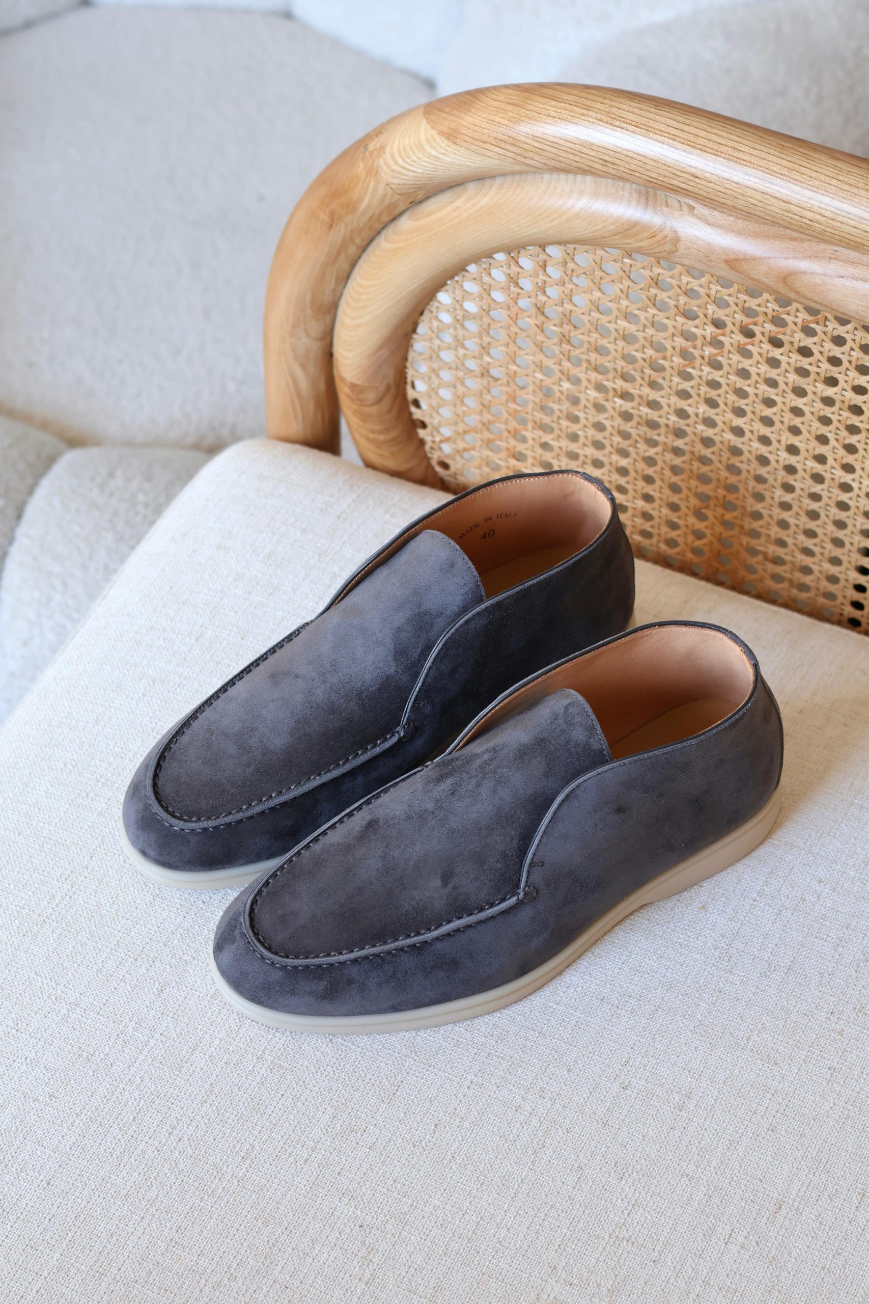 Loro Piana Open Walk Suede Boots Rubber Sole - Image 8