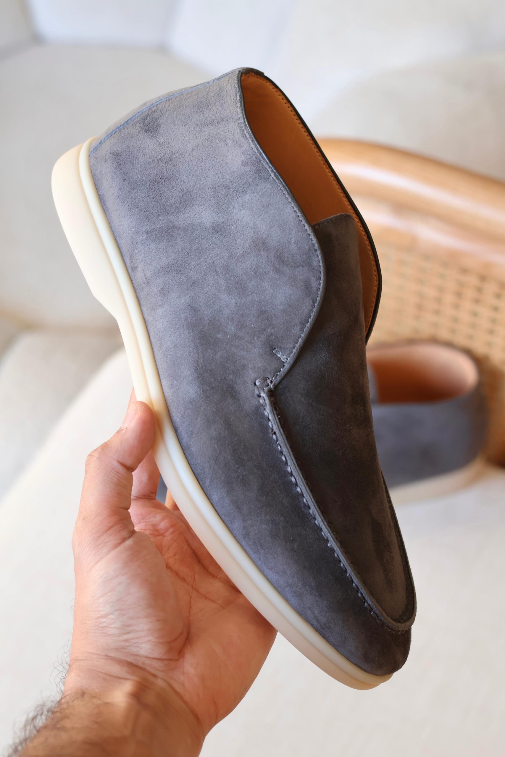 Loro Piana Open Walk Suede Boots Rubber Sole - Image 7