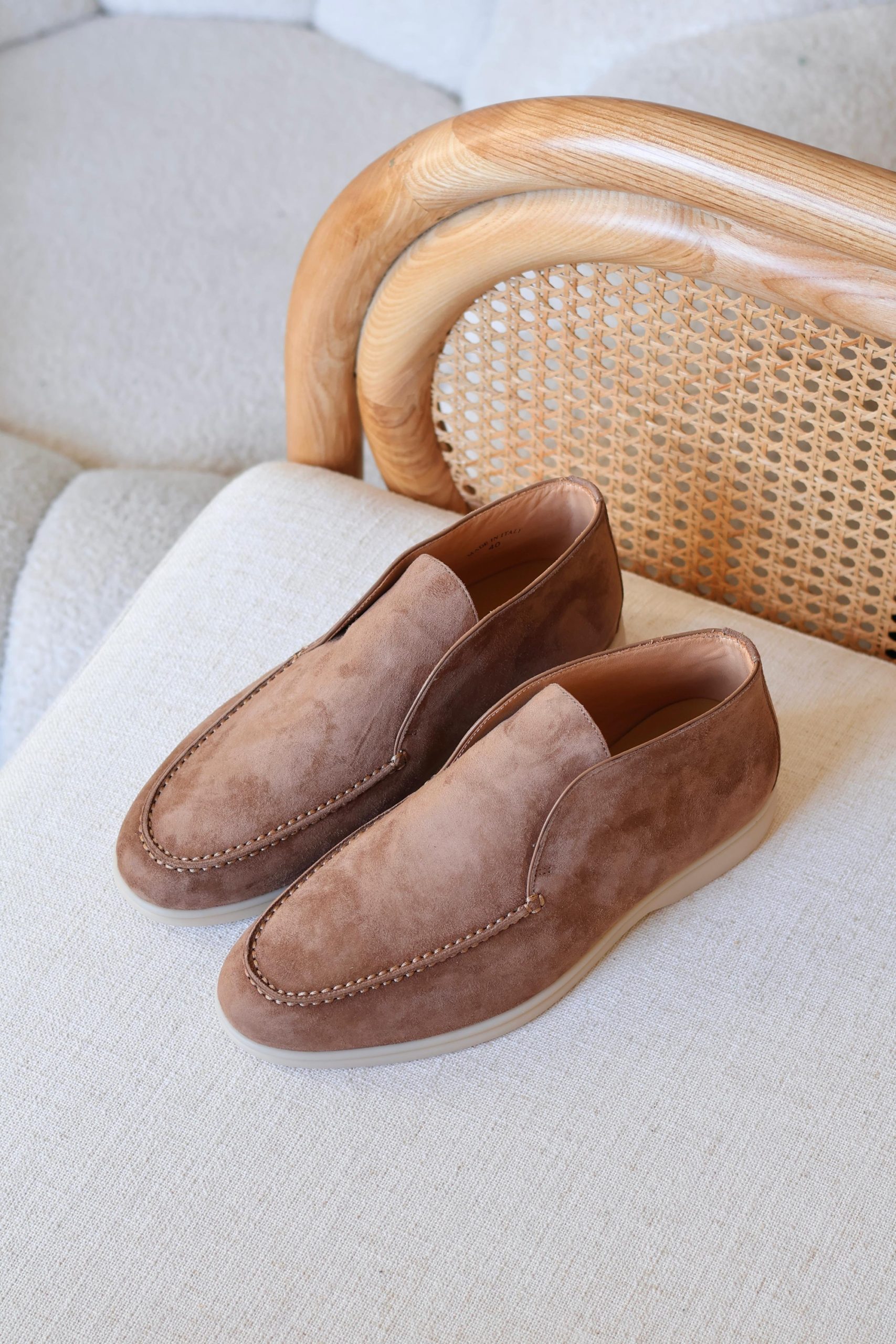 Loro Piana Open Walk Suede Boots Rubber Sole - Image 10