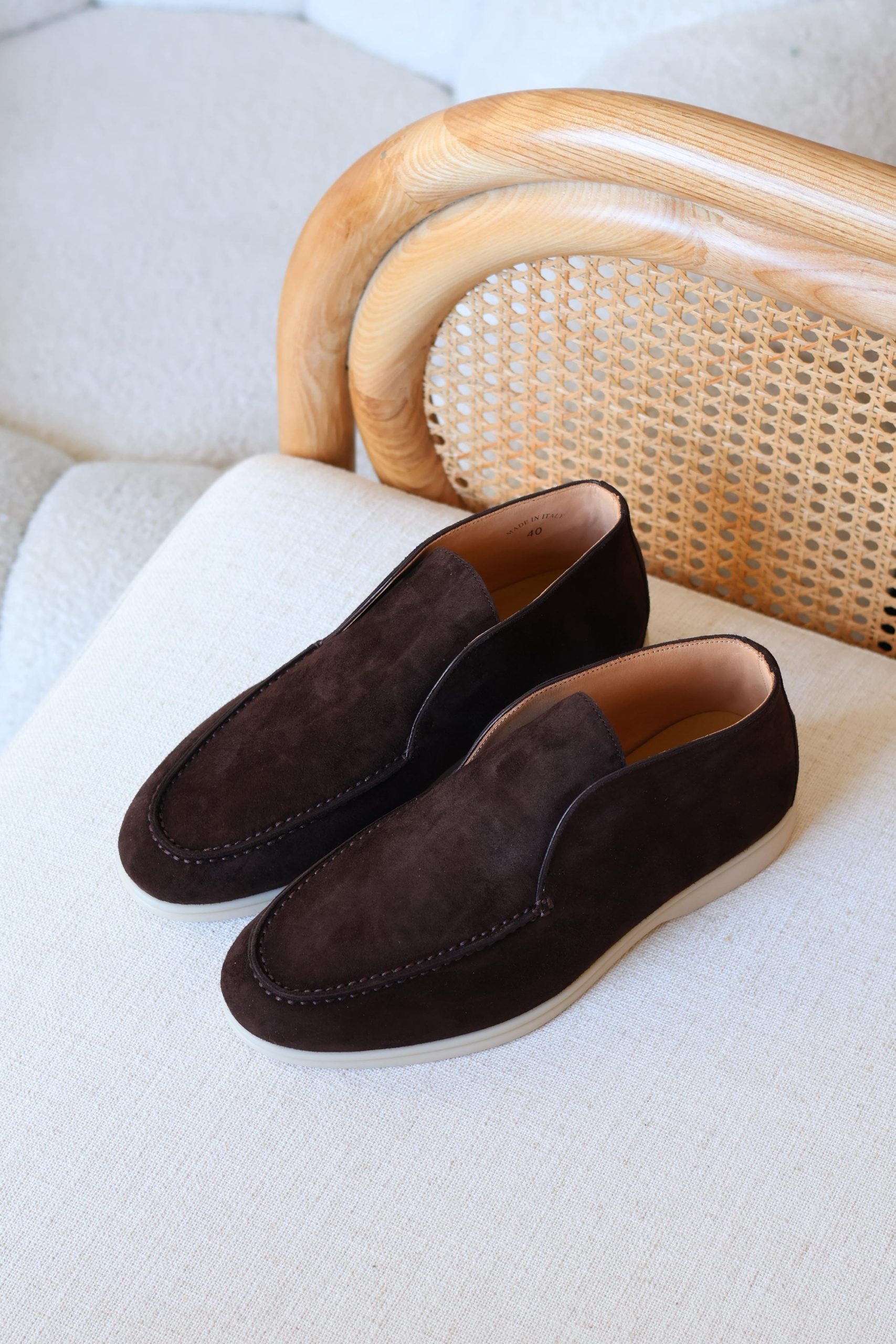 Loro Piana Open Walk Suede Boots Rubber Sole - Image 12