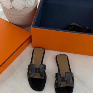 Hermès Oran Sandals Crocodile Leather