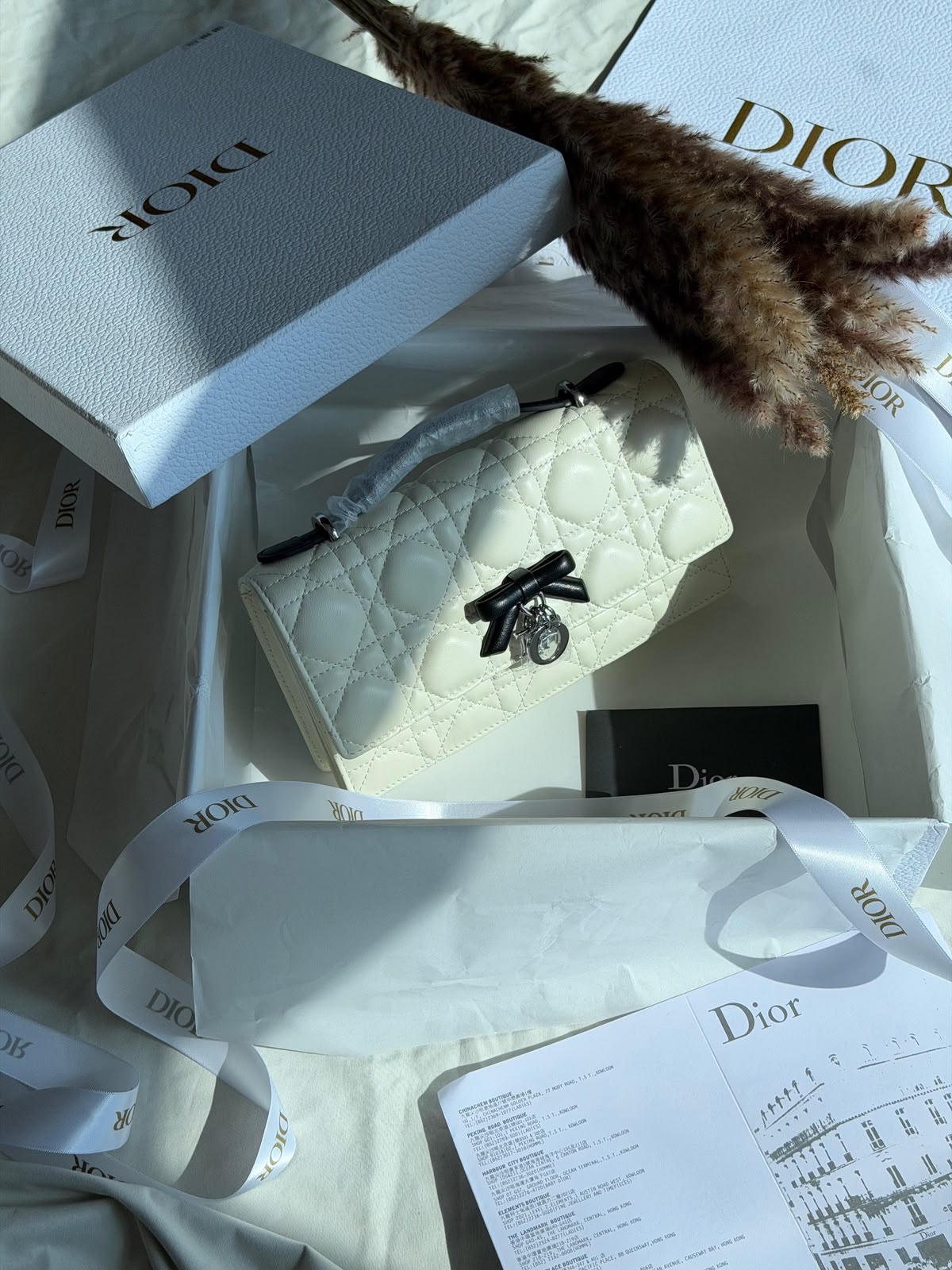 Dior Lady Dior Handbag Cannage Stitching - Image 9