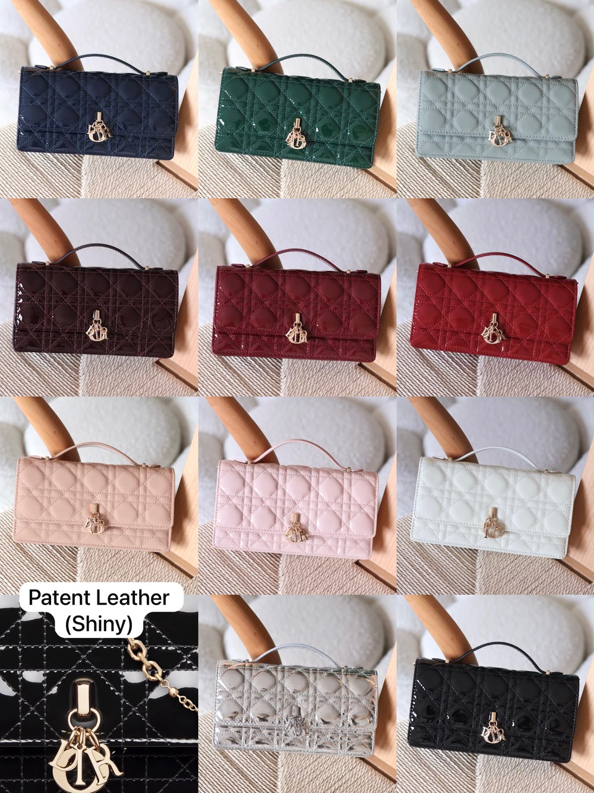 Dior My Dior Mini Bag Cannage Stitching And Silver-Finish D.I.O.R. charms - Image 15