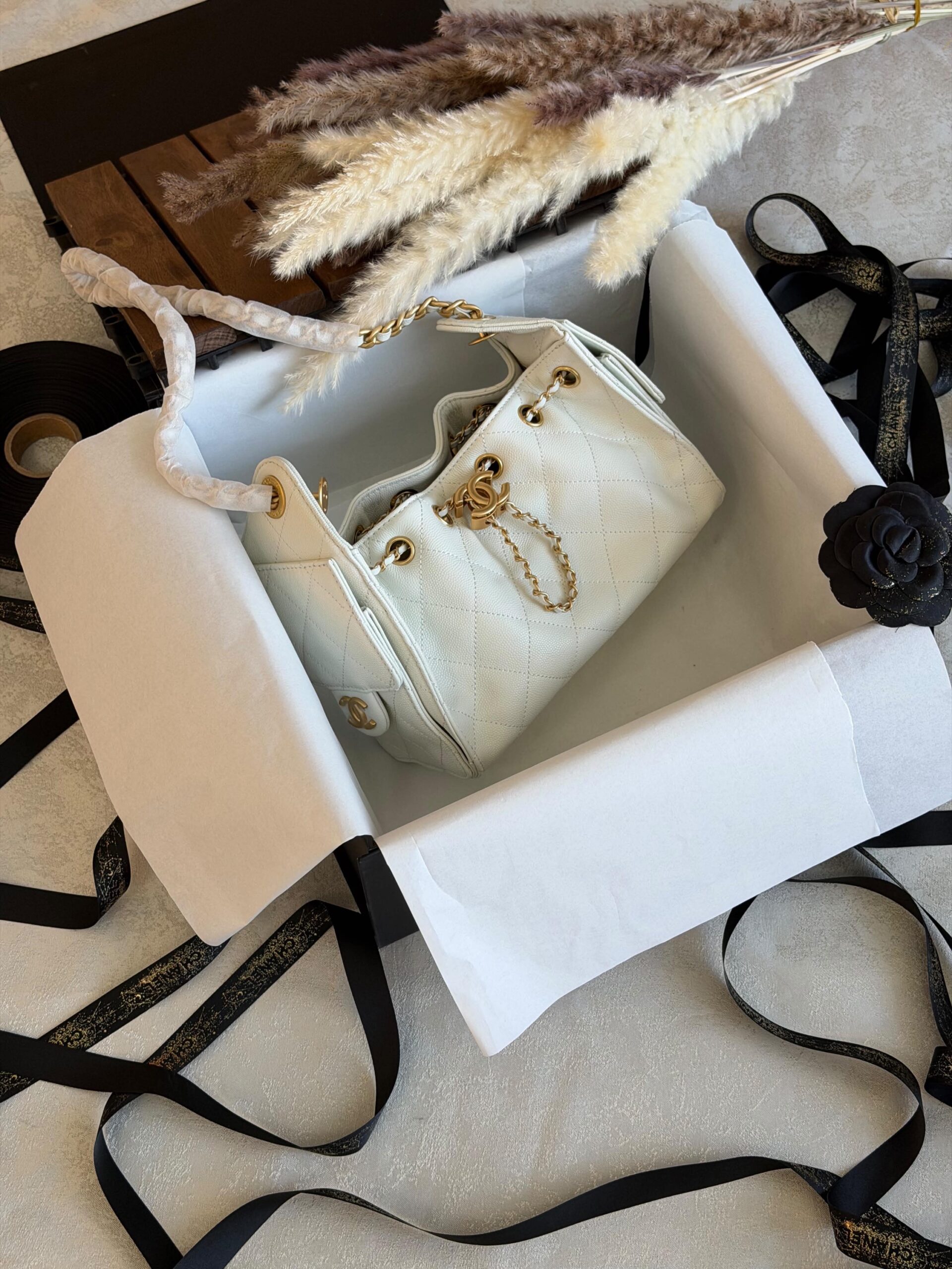 Chanel 25 Mini HandBag Suede Calfskin And Features Gold Metal Hardware - Image 22