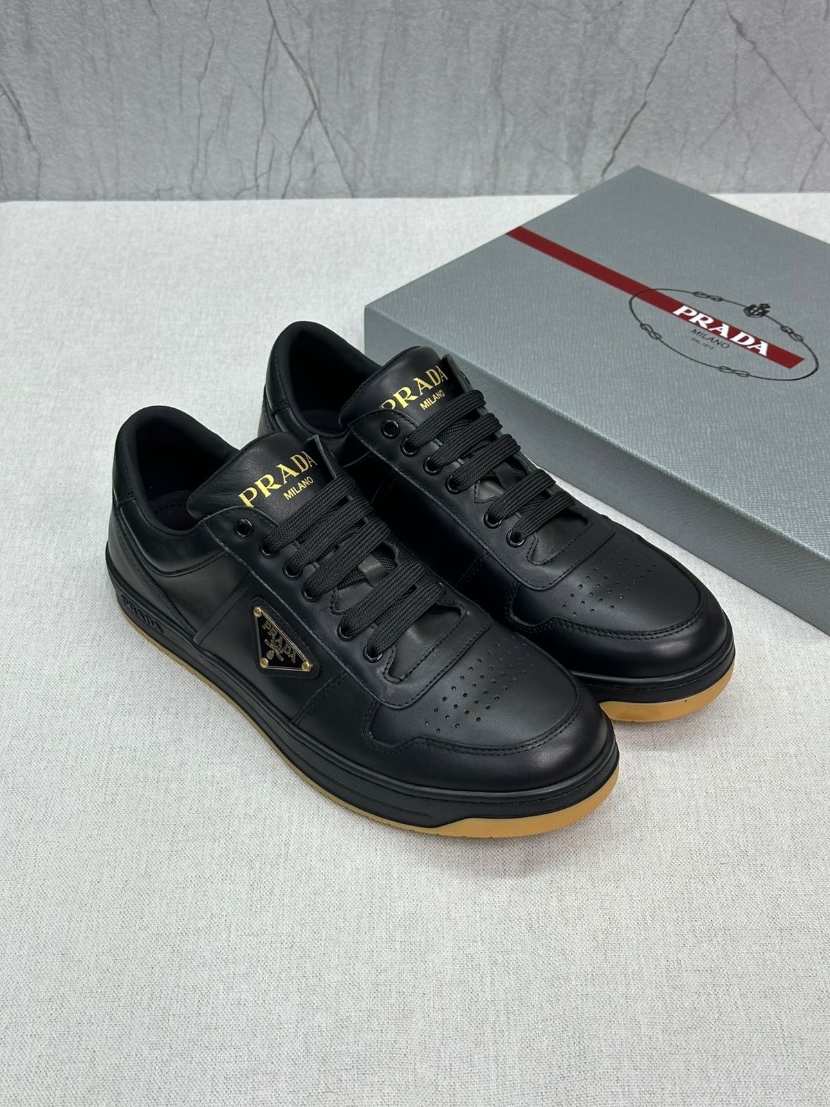 Prada Downtown Nappa Leather Sneakers