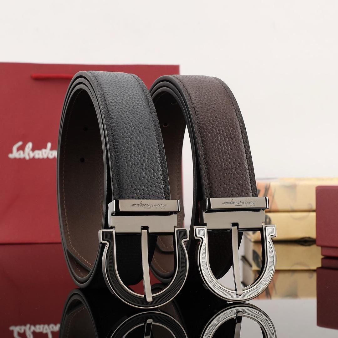 Ferragamo Reversible Leather Gancini Belt - Image 4