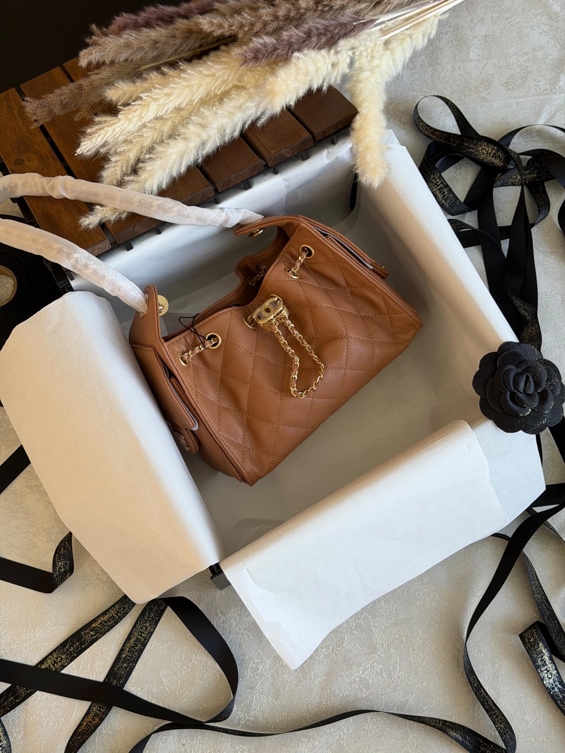 Chanel 25 Mini HandBag Suede Calfskin And Features Gold Metal Hardware - Image 18