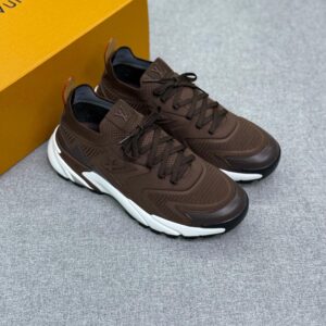Brown Louis Vuitton LV Tatic Knit Sneakers
