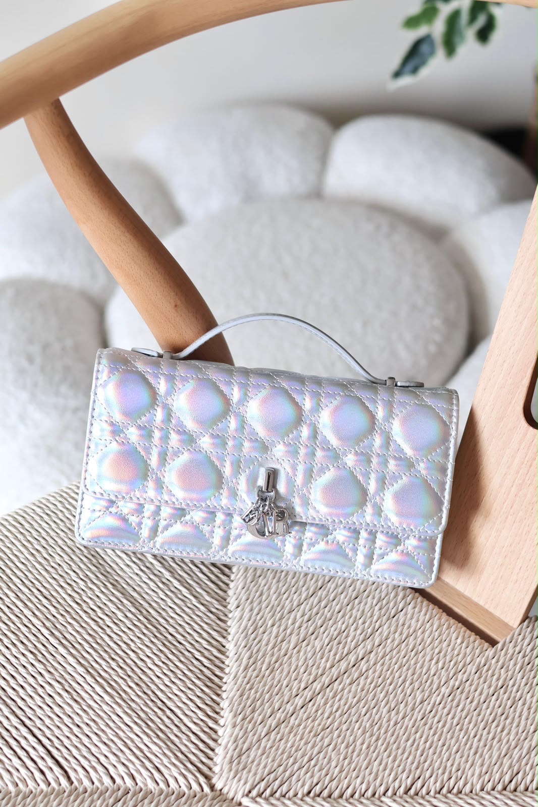 Dior My Dior Mini Bag Cannage Stitching And Silver-Finish D.I.O.R. charms