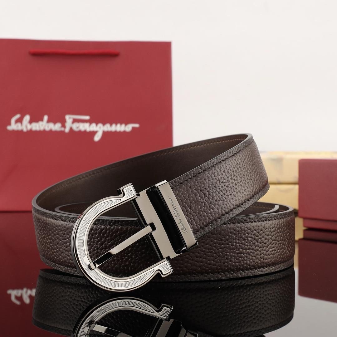 Ferragamo Reversible Leather Gancini Belt - Image 3