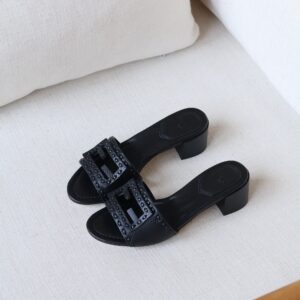 Fendi Baguette Leather Sandals