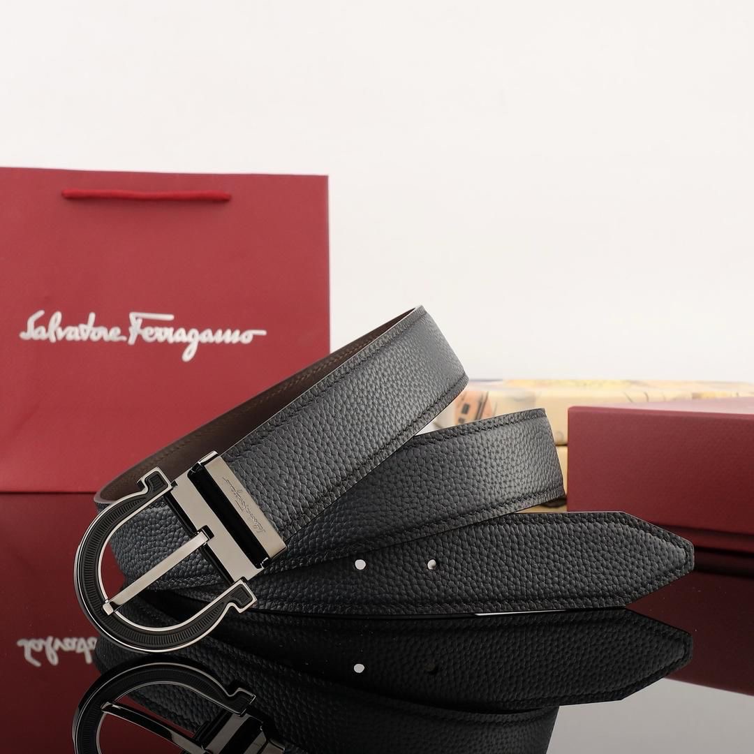 Ferragamo Reversible Leather Gancini Belt - Image 2