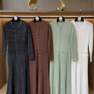 Sandro Ramia Pointelle Knit Midi Dresses