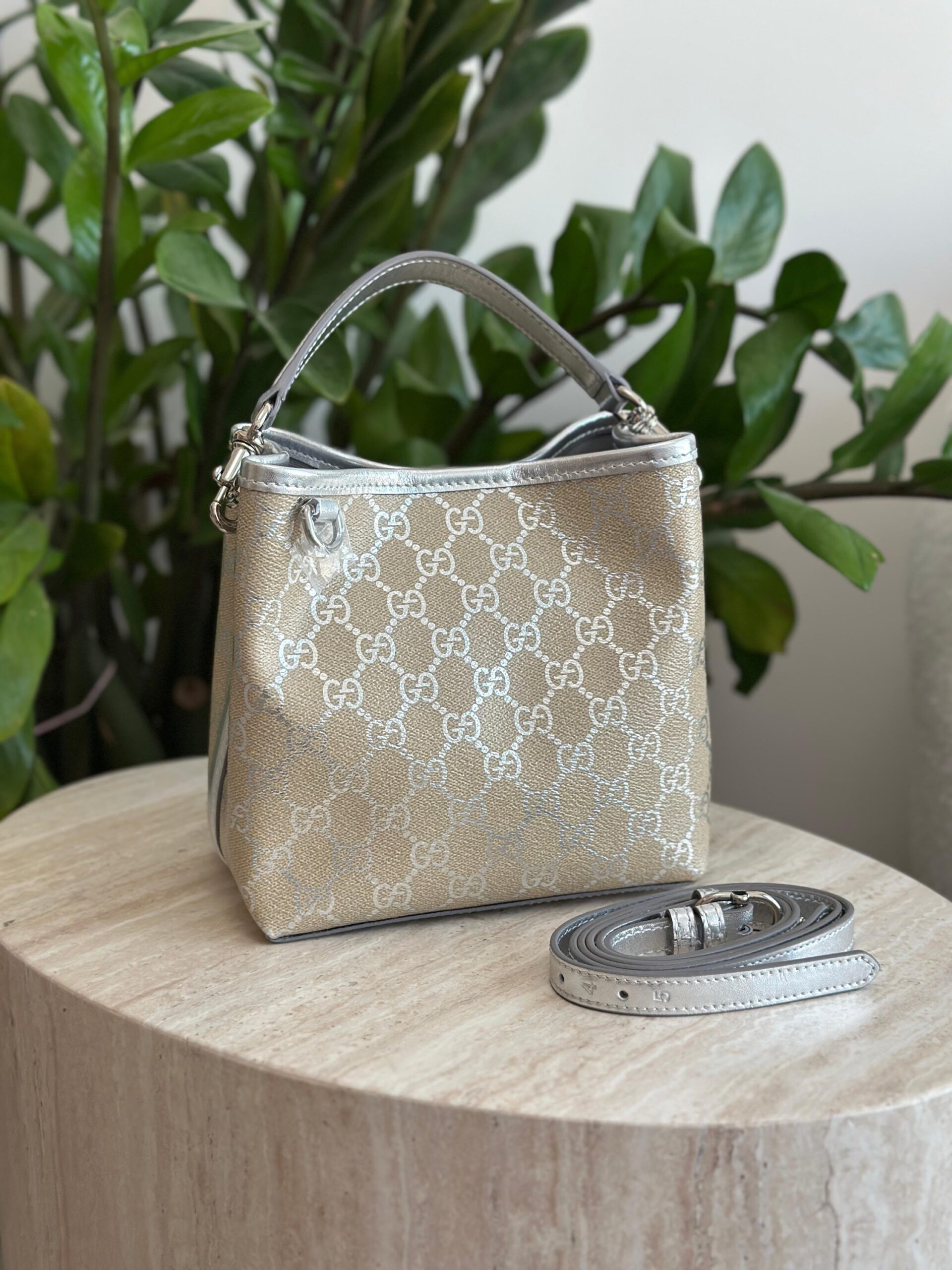 Gucci GG Emblem Small Bucket Bag