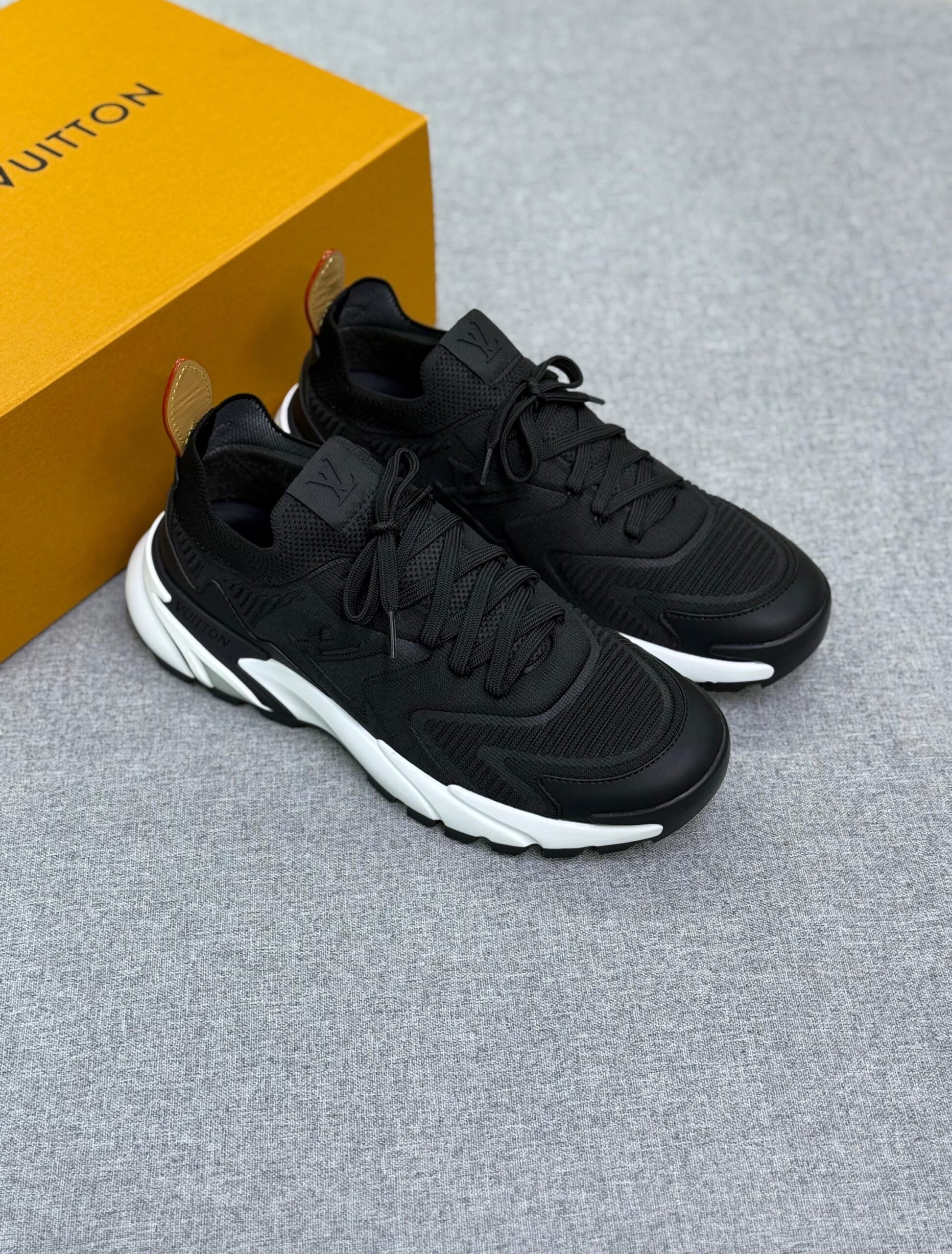 Brown Louis Vuitton LV Tatic Knit Sneakers - Image 7