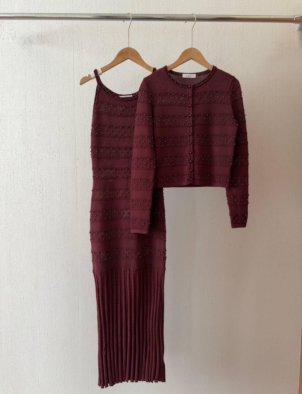 Sandro Burgundy Two-Piece Set - Image 3