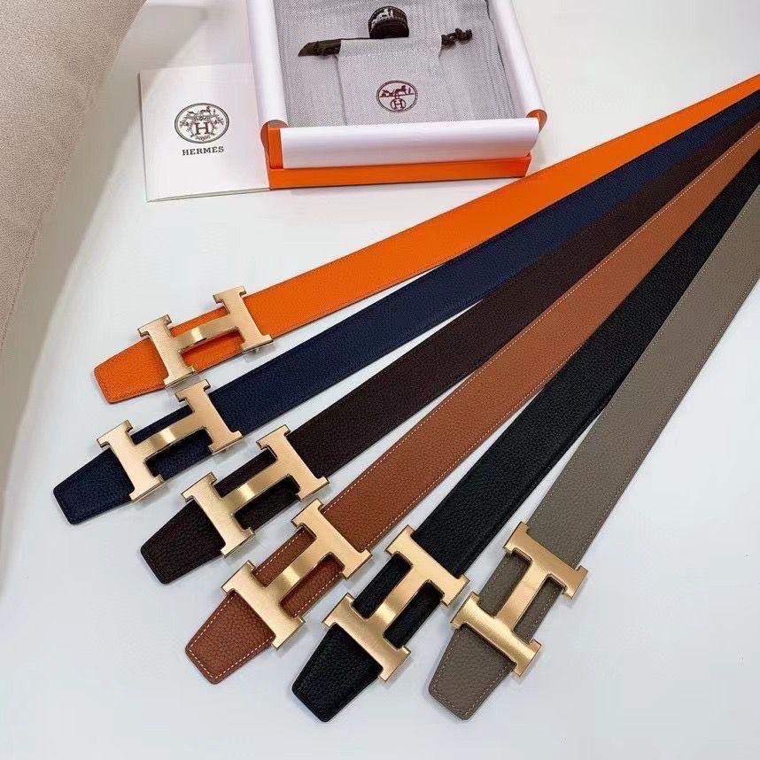 Hermès H Belt Features Black Pebbled Leather - Image 7