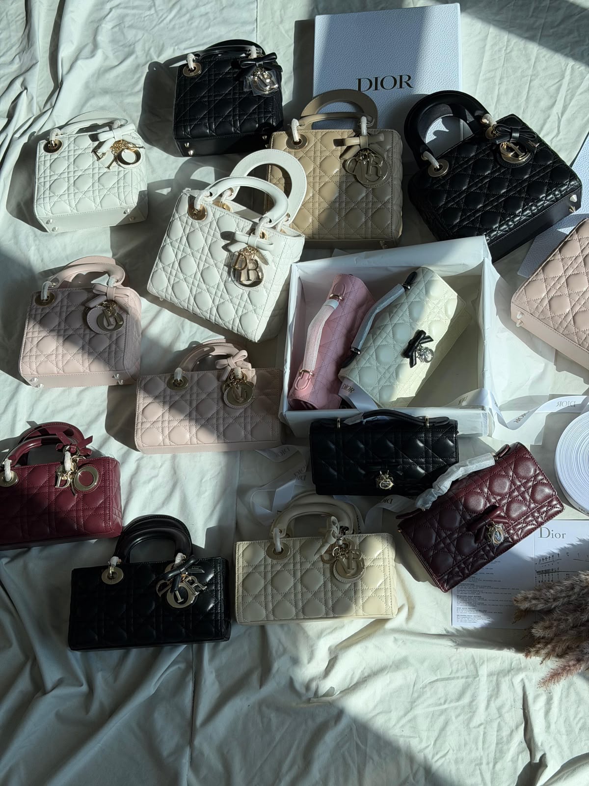 Dior Lady Dior Handbag Cannage Stitching - Image 15