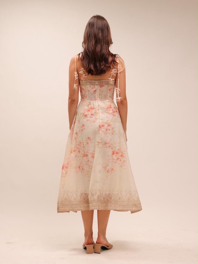 ADI Rosalie Floral Corset Midi Dress - Image 2