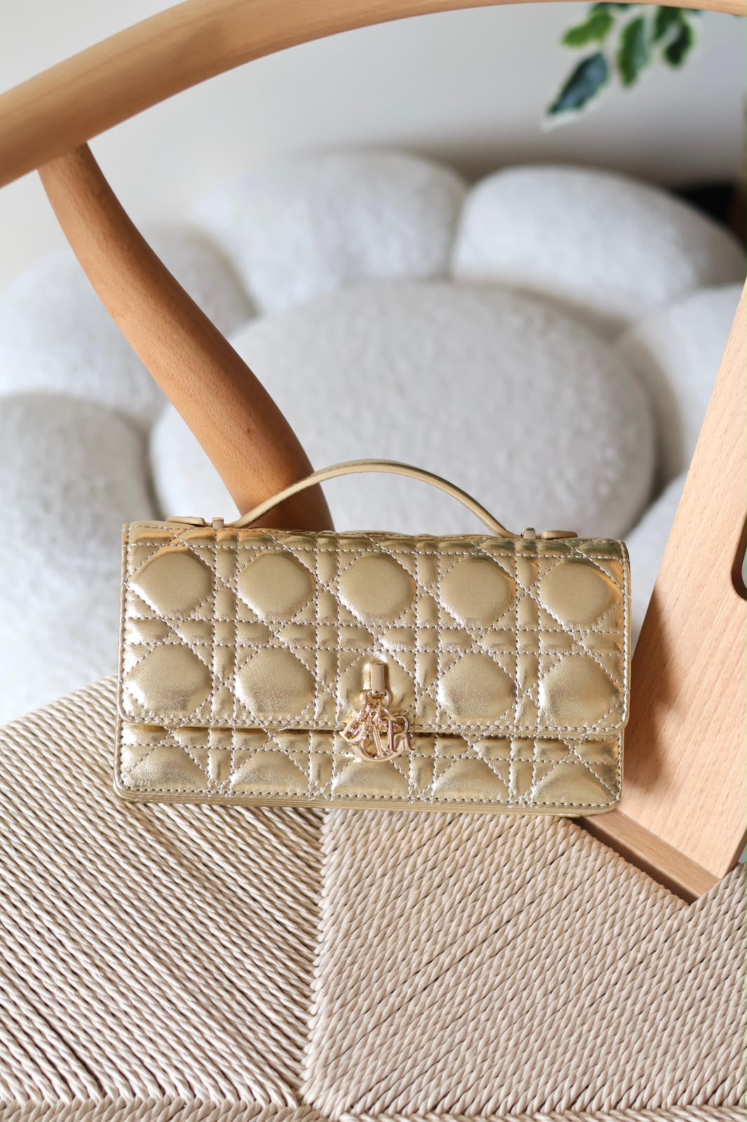 Dior My Dior Mini Bag Cannage Stitching And Silver-Finish D.I.O.R. charms - Image 6