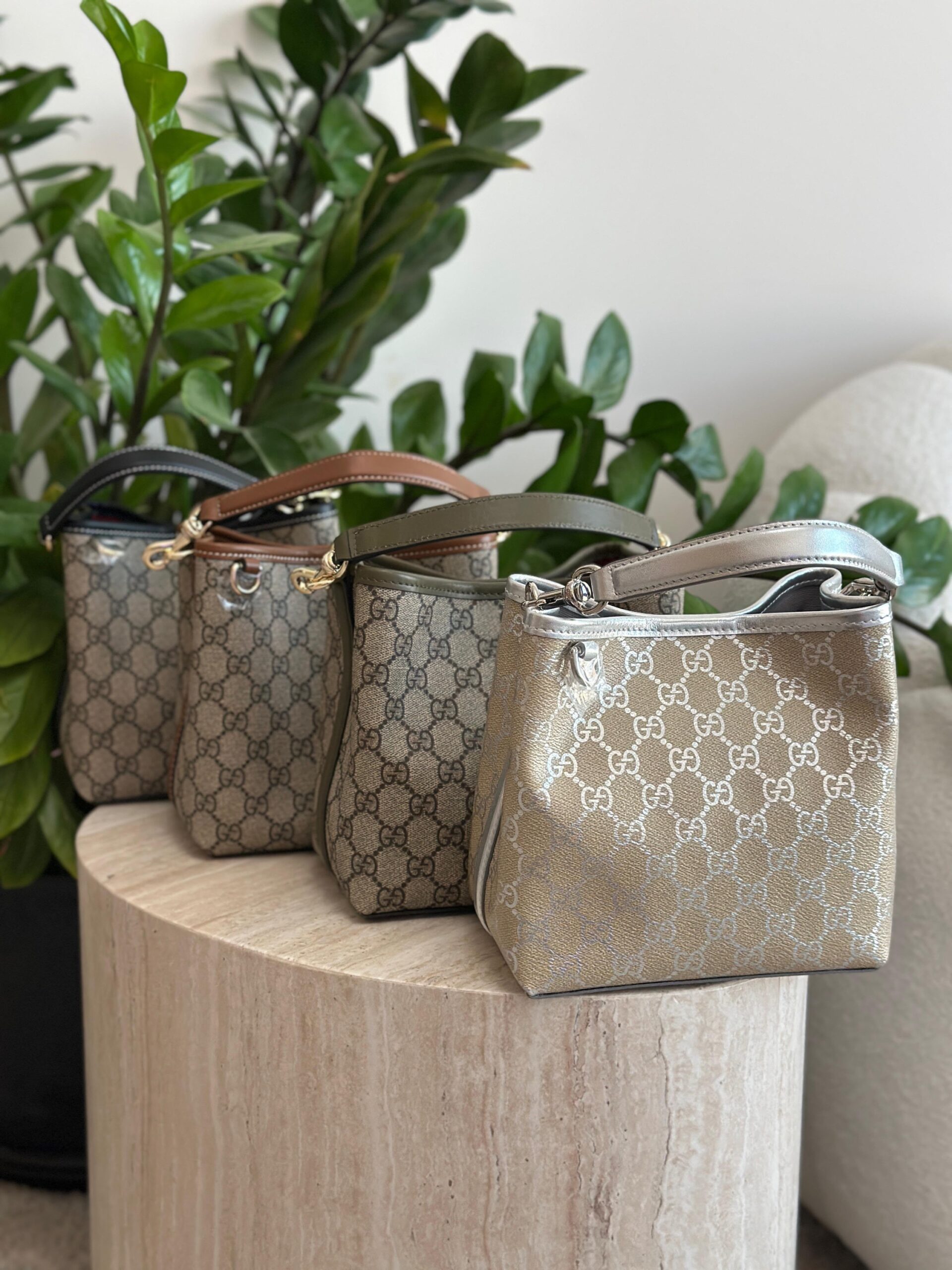 Gucci GG Emblem Small Bucket Bag - Image 5