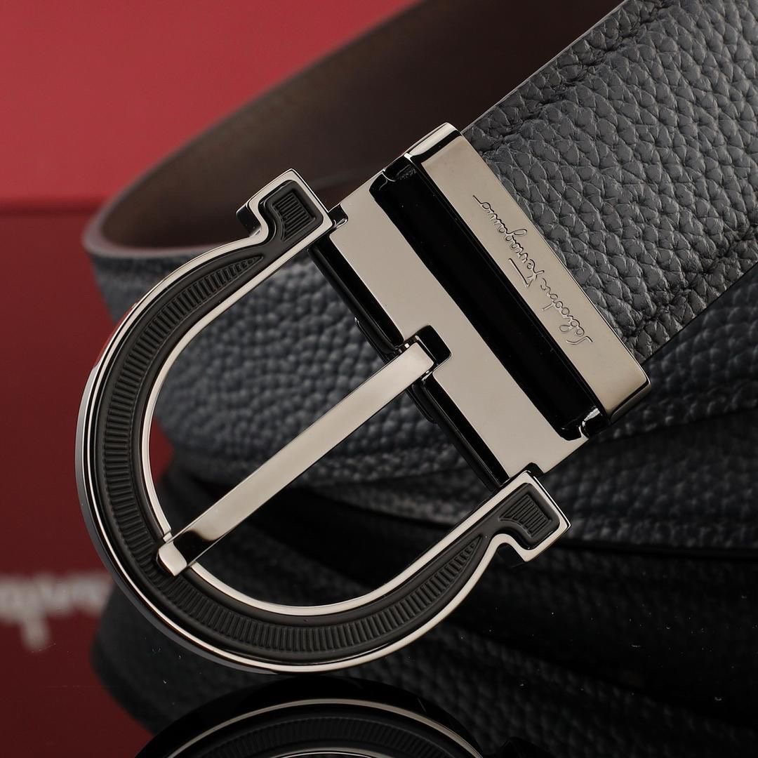 Ferragamo Reversible Leather Gancini Belt
