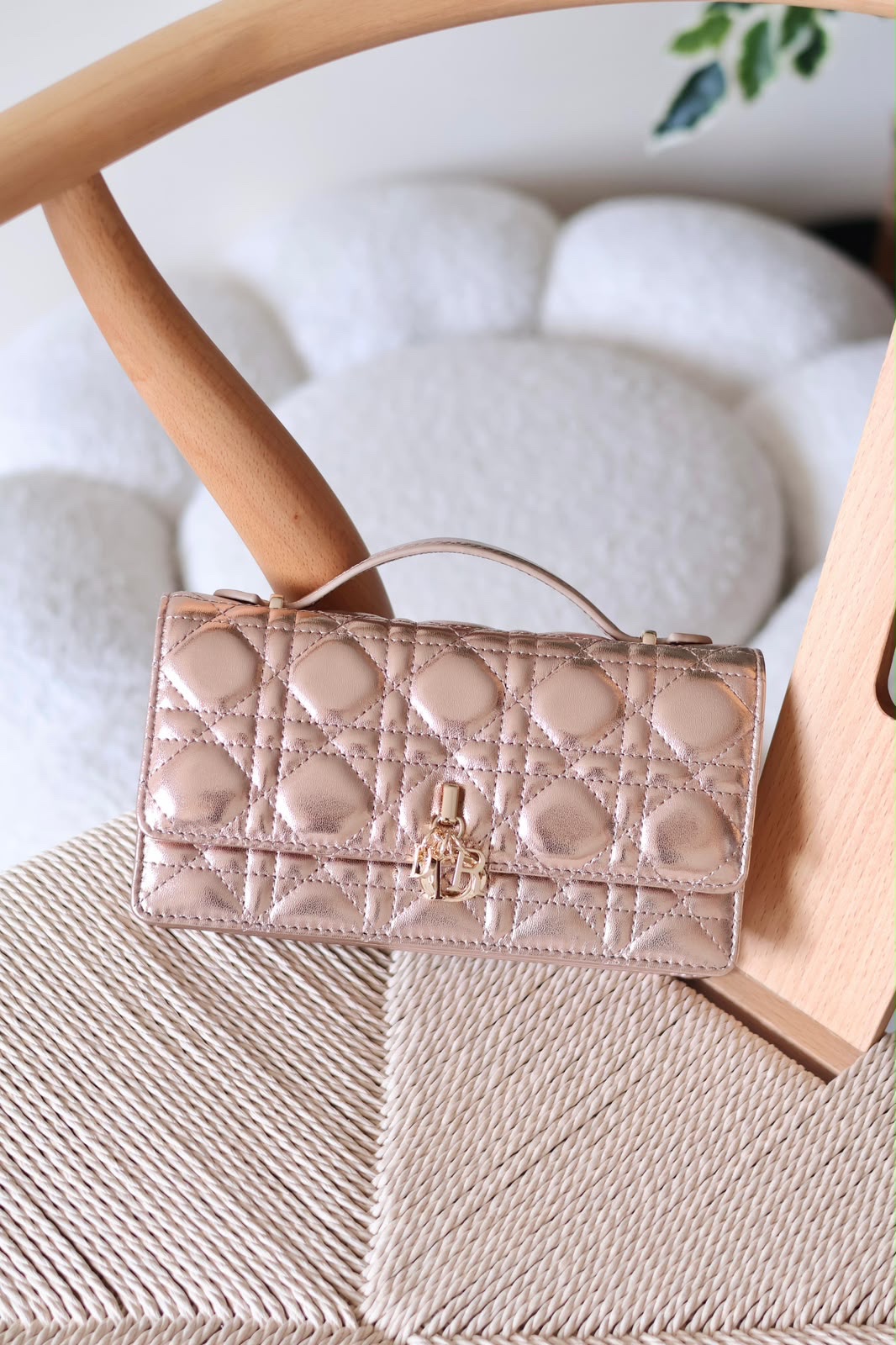 Dior My Dior Mini Bag Cannage Stitching And Silver-Finish D.I.O.R. charms - Image 10
