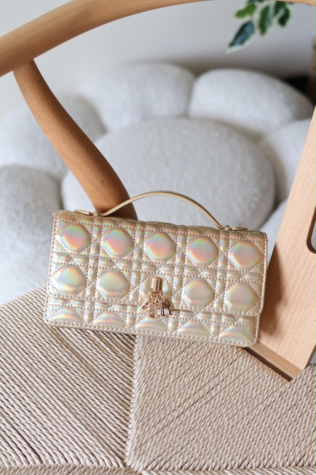 Dior My Dior Mini Bag Cannage Stitching And Silver-Finish D.I.O.R. charms - Image 9