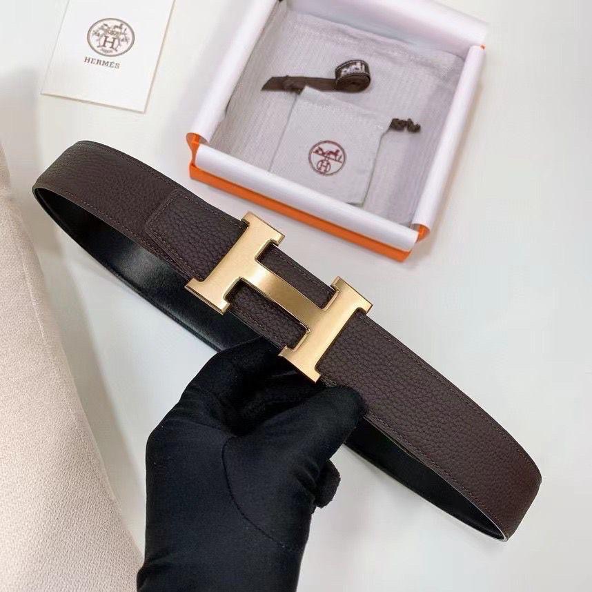 Hermès H Belt Features Black Pebbled Leather - Image 4