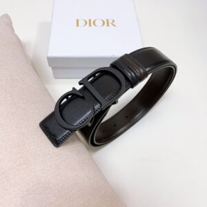 Dior Belt Features Matte Black CD Buckle