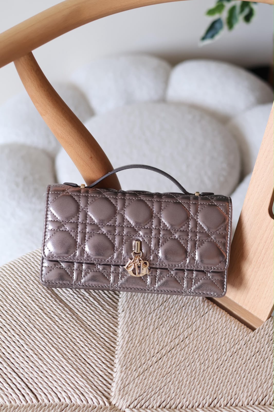 Dior My Dior Mini Bag Cannage Stitching And Silver-Finish D.I.O.R. charms - Image 8
