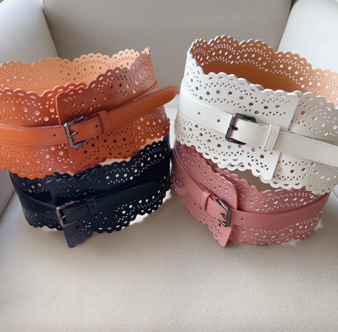 Alaïa Laser-Cut Leather Waist Belts - Image 10