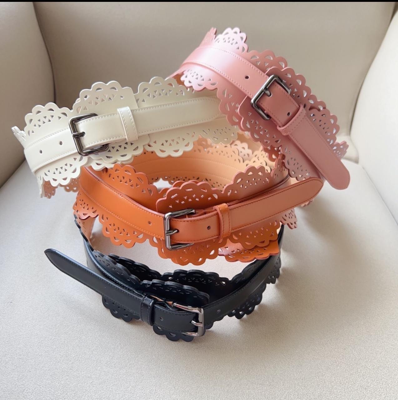 Alaïa Laser-Cut Leather Waist Belts - Image 8