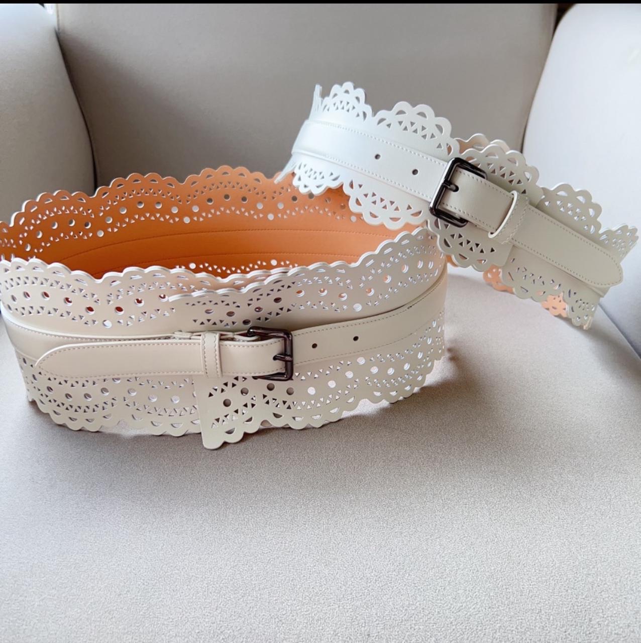 Alaïa Laser-Cut Leather Waist Belts - Image 5