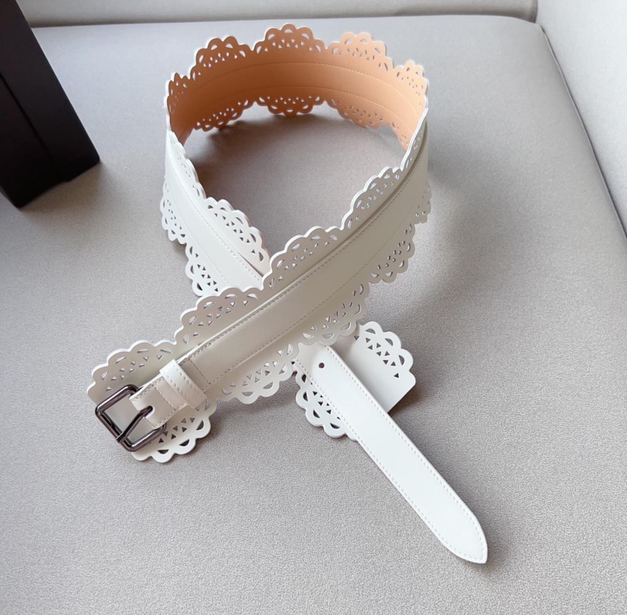 Alaïa Laser-Cut Leather Waist Belts