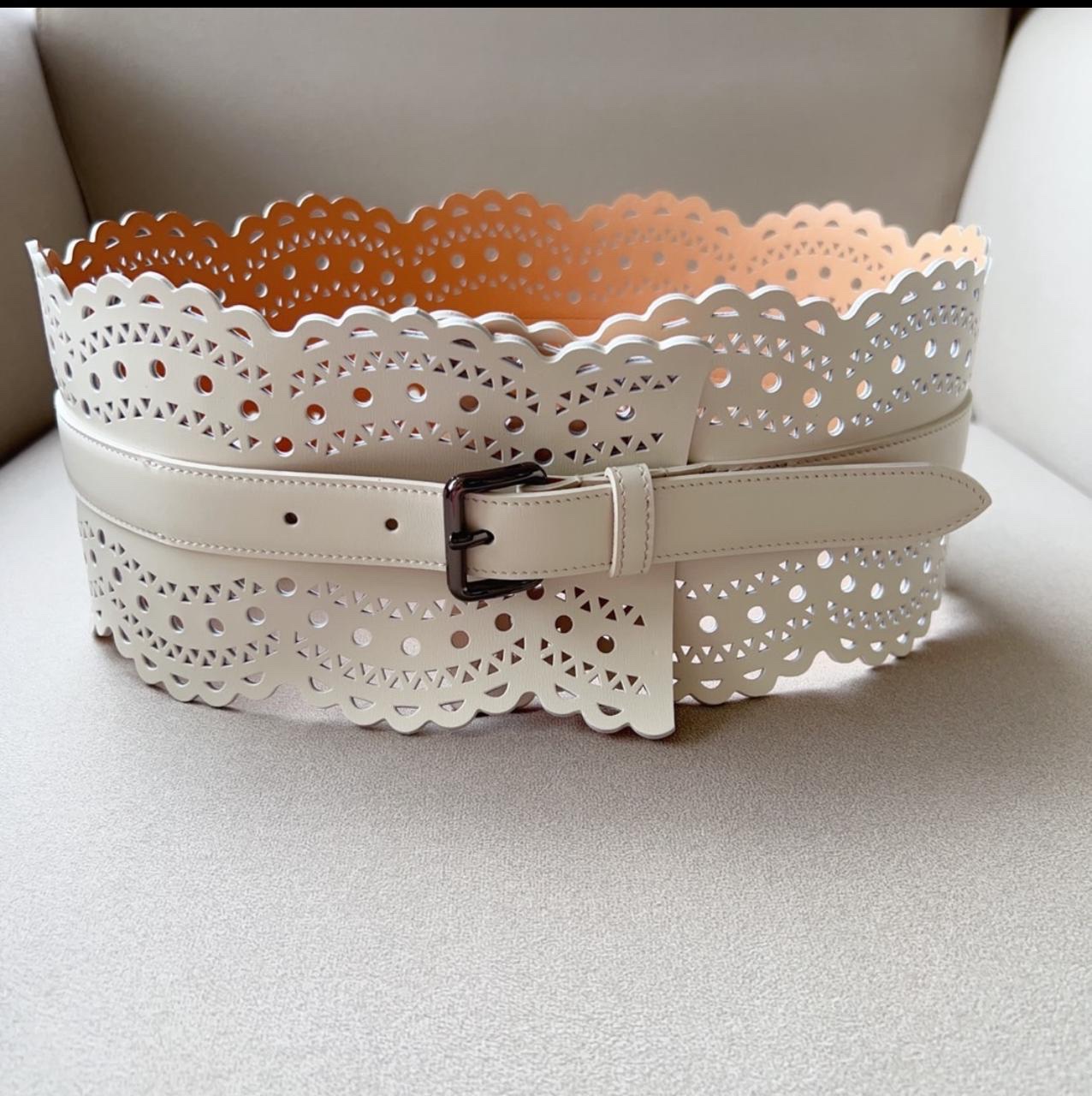 Alaïa Laser-Cut Leather Waist Belts - Image 2