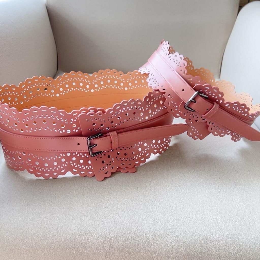 Alaïa Laser-Cut Leather Waist Belts - Image 7
