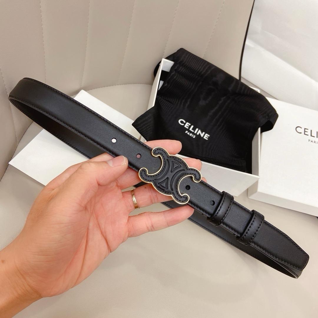 Céline Triomphe Belts Feature A Signature Gold - Image 2
