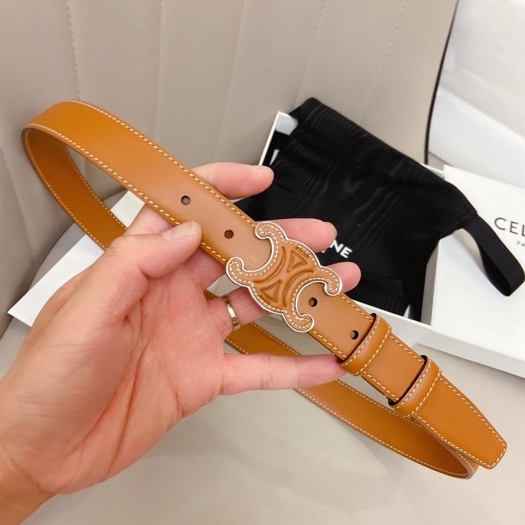 Céline Triomphe Belts Feature A Signature Gold - Image 4