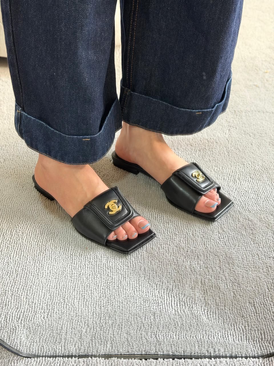 Chanel Mules Leather Strap - Image 3