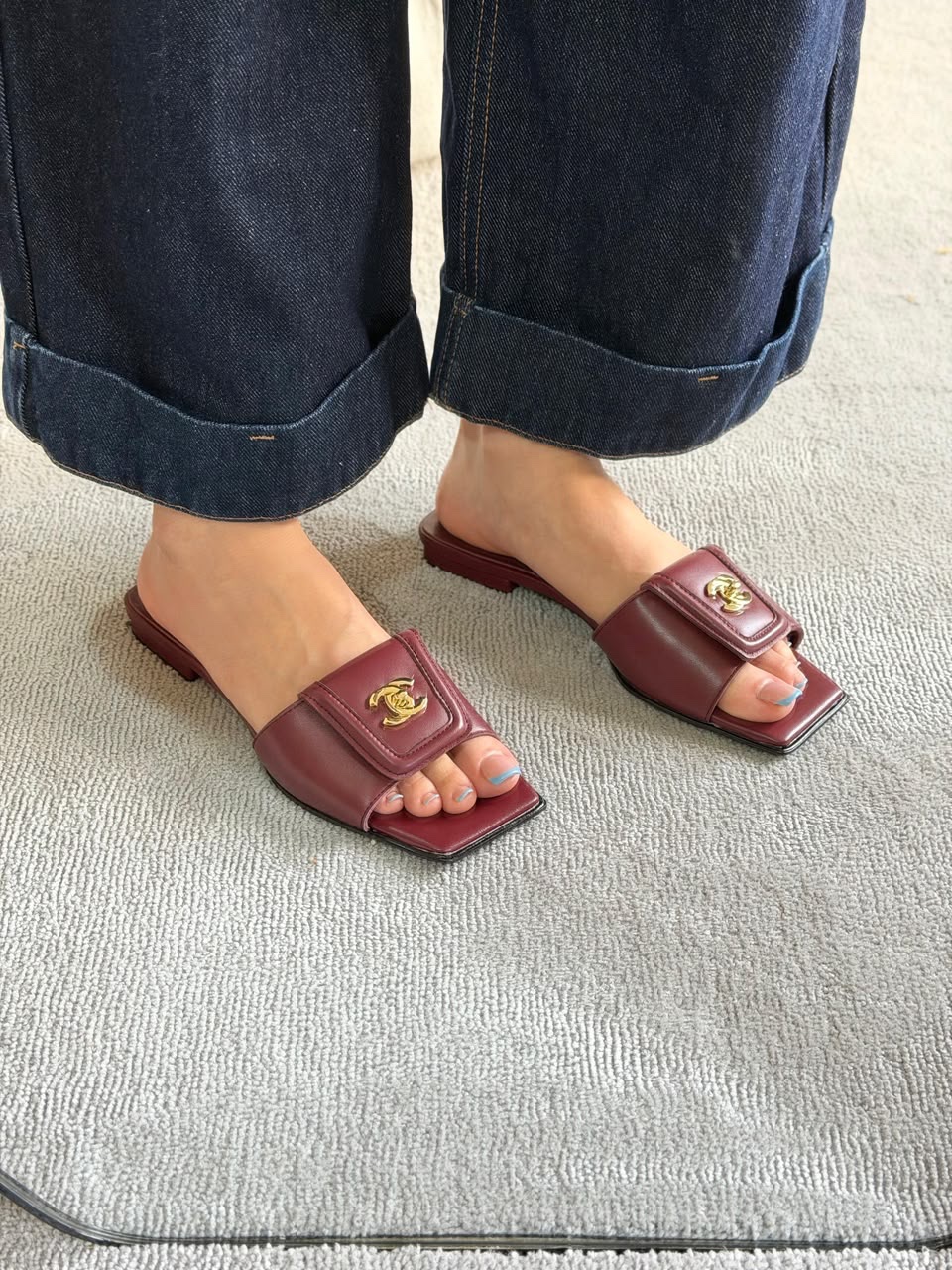 Chanel Mules Leather Strap - Image 9