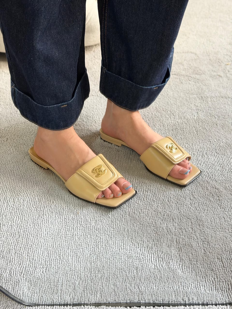 Chanel Mules Leather Strap - Image 10