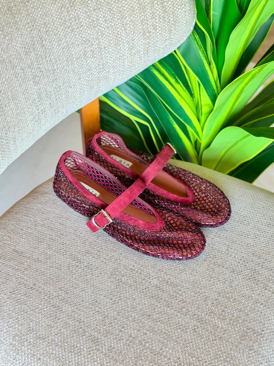 Alaïa Fishnet Ballet Flats - Image 3