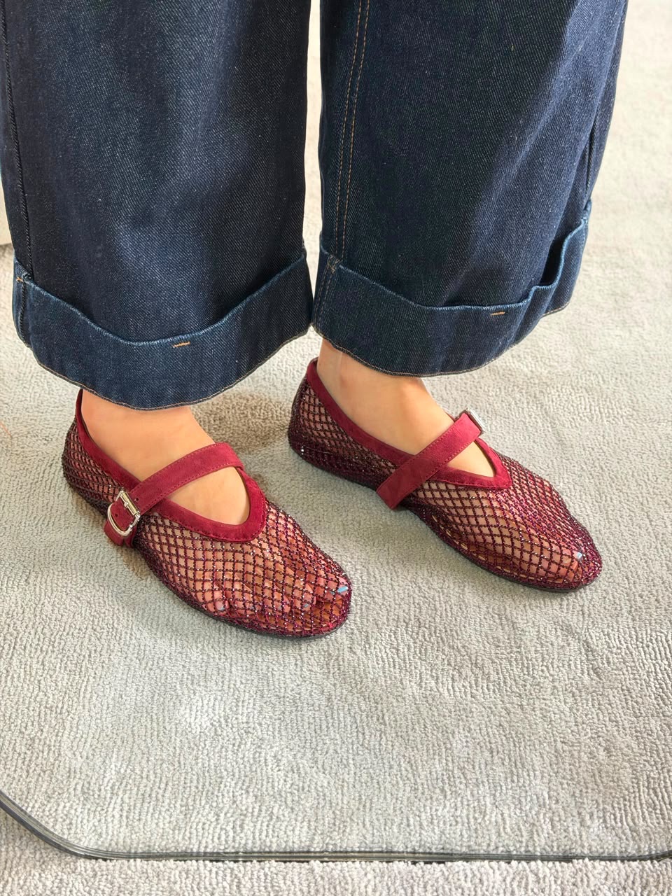 Alaïa Fishnet Ballet Flats - Image 2