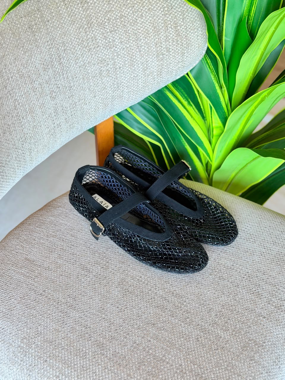 Alaïa Fishnet Ballet Flats - Image 6