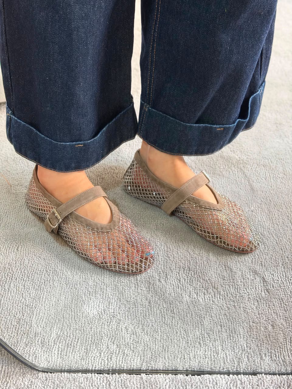 Alaïa Fishnet Ballet Flats - Image 4