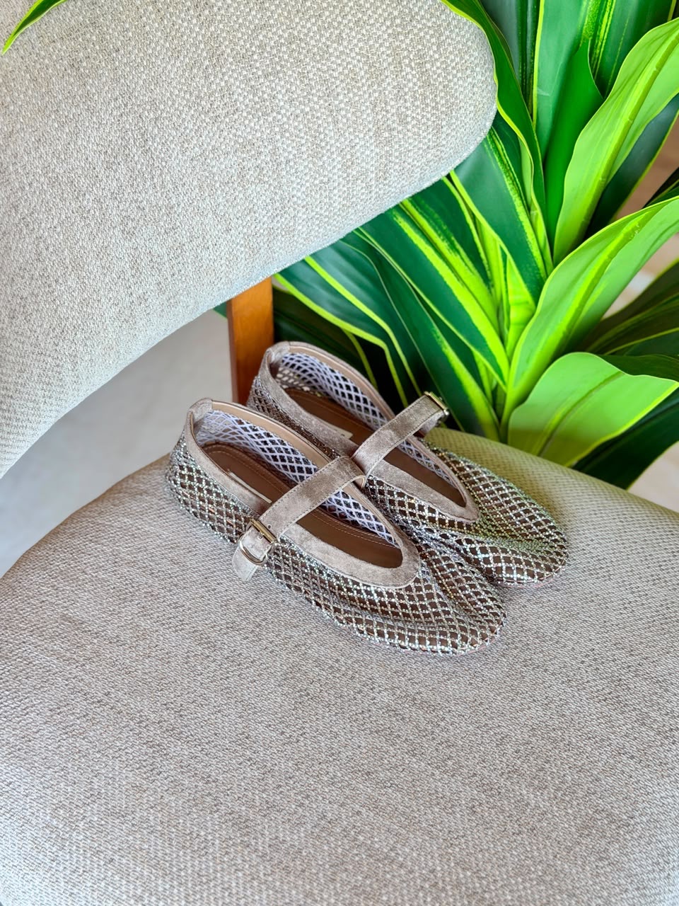 Alaïa Fishnet Ballet Flats - Image 5