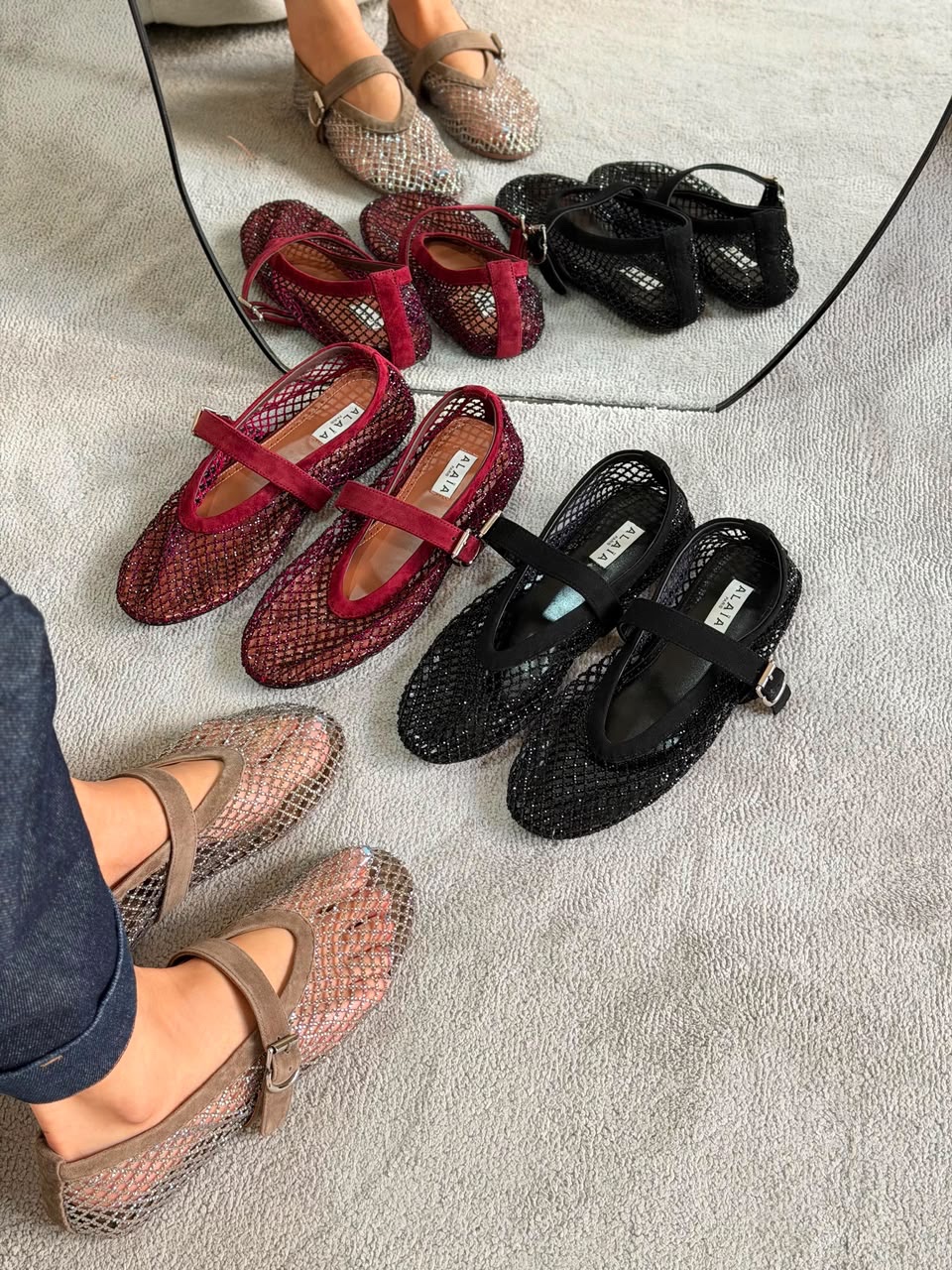 Alaïa Fishnet Ballet Flats - Image 9