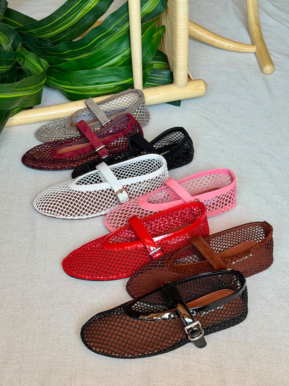 Alaïa Fishnet Ballet Flats - Image 8